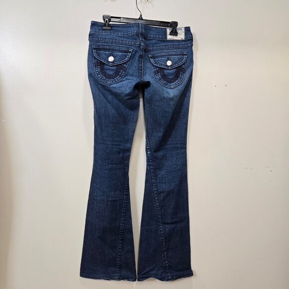 Vintage True Religion Medium Wash Flare Leg Jeans Size 29 - Picture 8 of 16